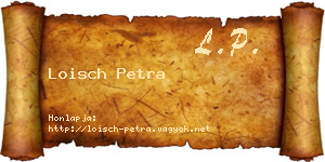 Loisch Petra névjegykártya